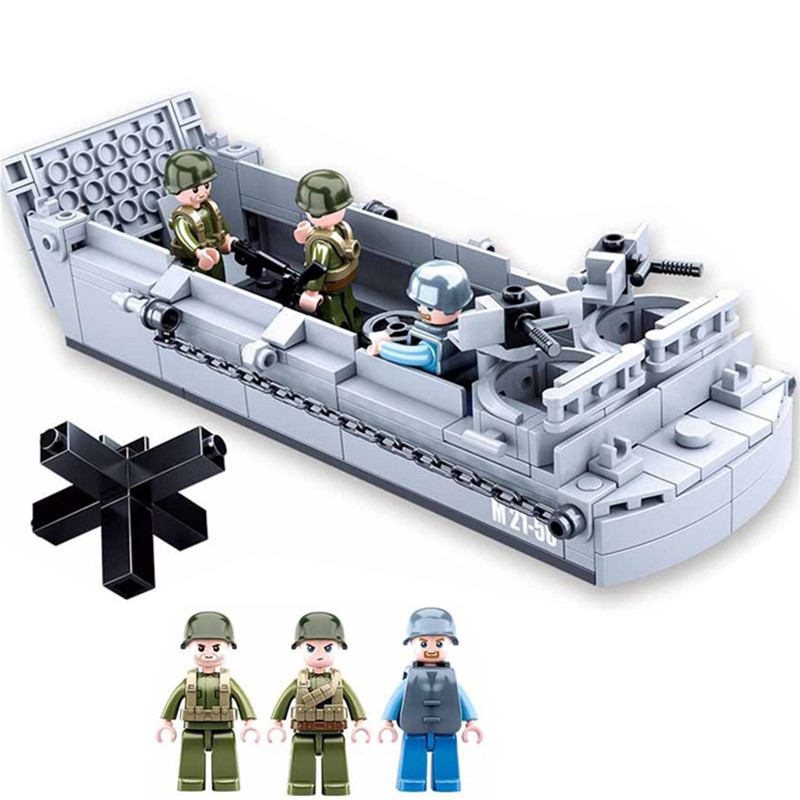 Lego Minifigure Holder - سلوبان-كتل بناء WW2 العسكرية للأطفال ،