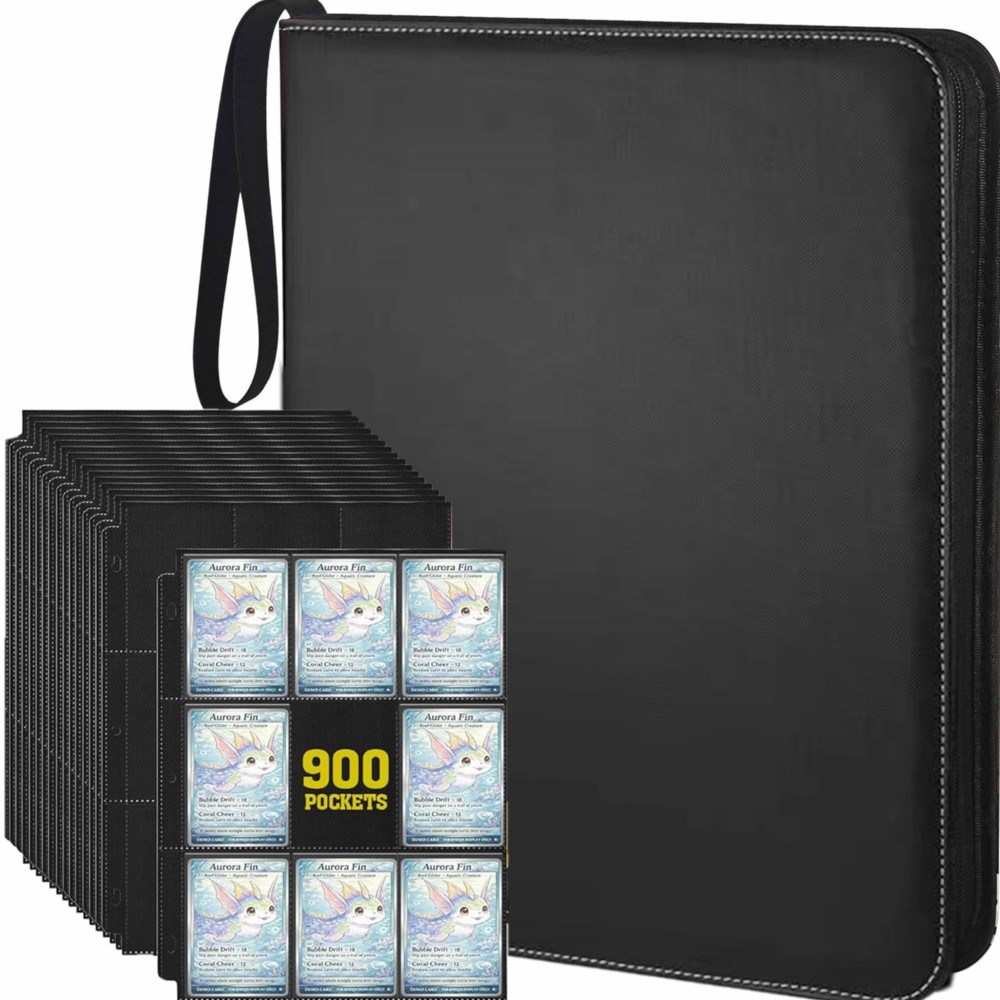Pokemon Binder Card - ألبوم بطاقات بسعة 900 جيب مع