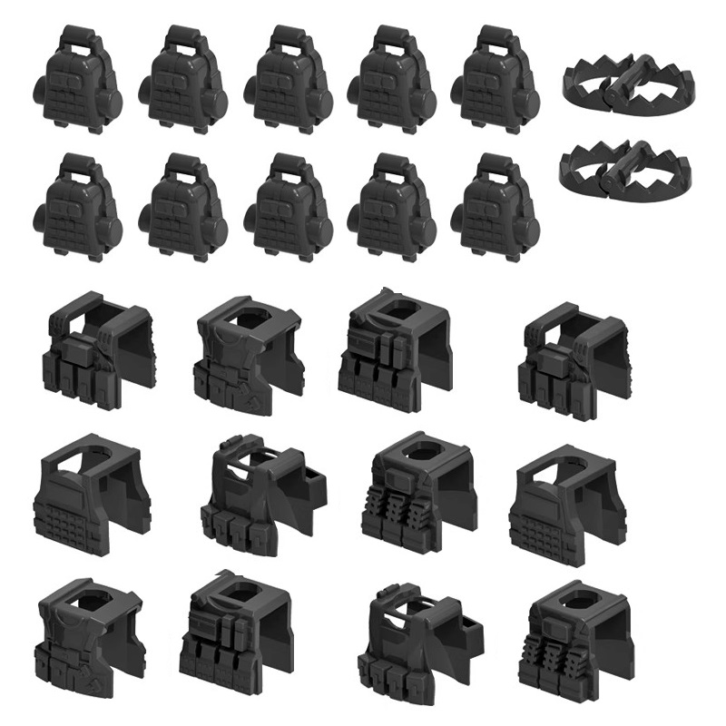 Lego Minifigure Holder - MOC العسكرية درع التكتيكية سترة Sest
